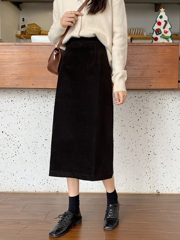High Waist Shows Thin Long Skirt Autumn