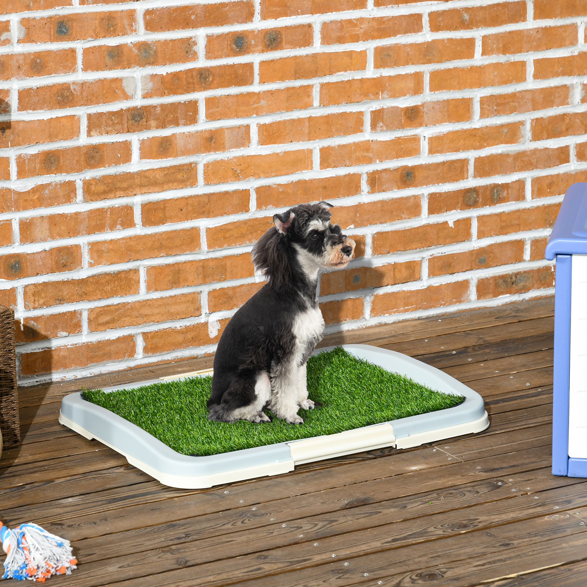 Puppy Training Mat, Indoor Portable With Artificial Lawn, Grid, Panel — image 3