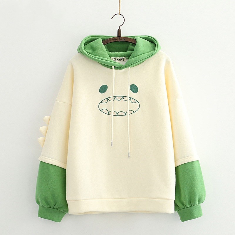 Title 4, Color block warm and fleece hooded sweater