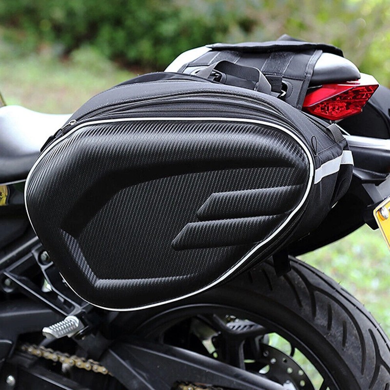 Pair Motorcycle Pannier Side Saddle Bags Luggage Rain Cover 36-58L Waterproof — image 3