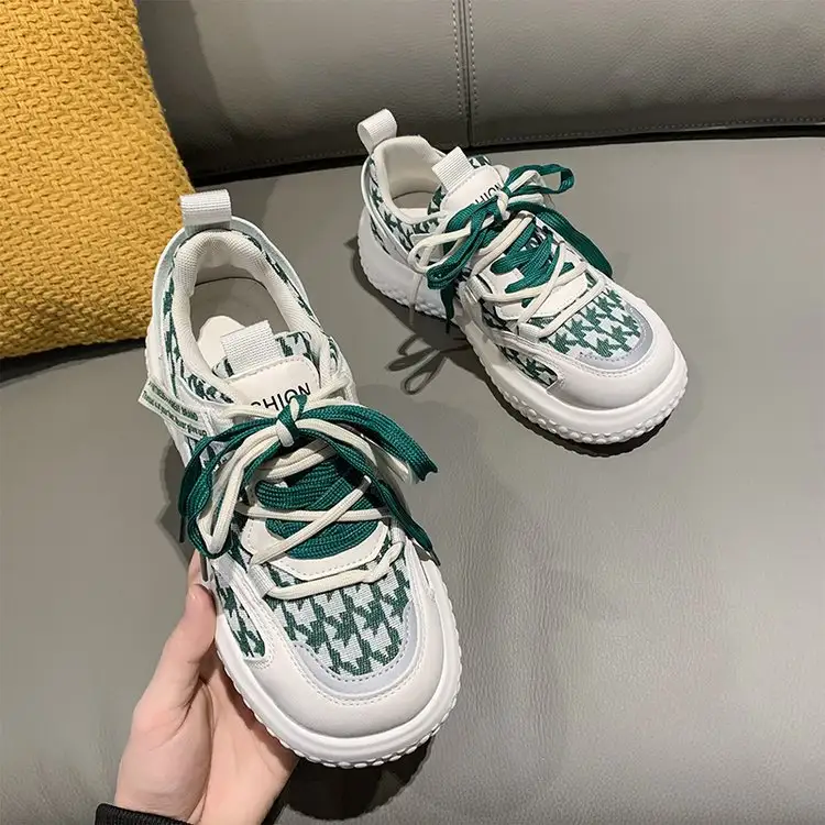 All-match Reflective Strip Platform Running Shoes