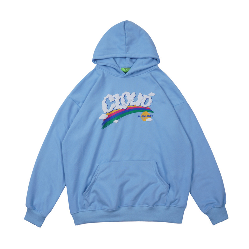 Title 3, Rainbow Foaming English Hooded Sweater Men And ...