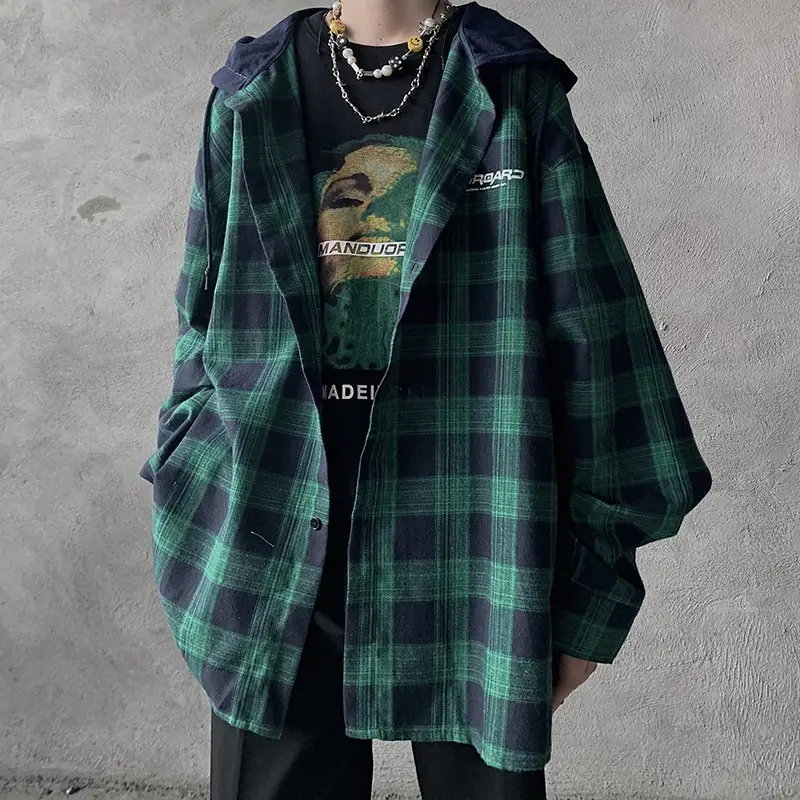Lazy Style Hooded Long-sleeved Shirt