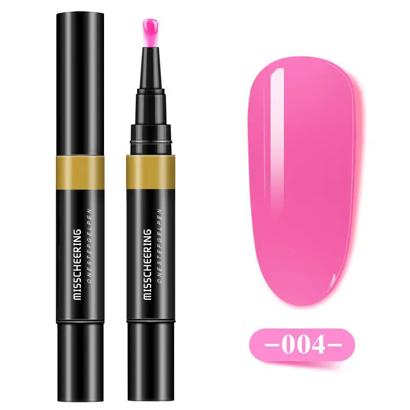 One-step Glue Three-in-one Nail Polish Pen Lazy