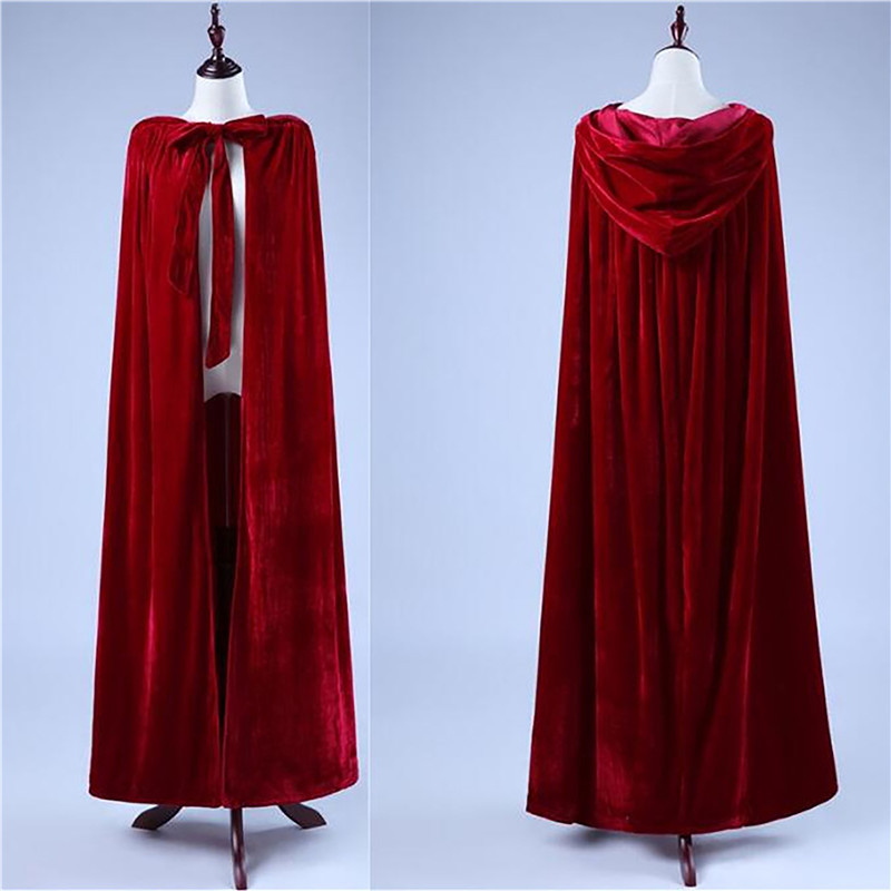 Unisex Shawl Hanfu Cloak Thick Velvet Hood