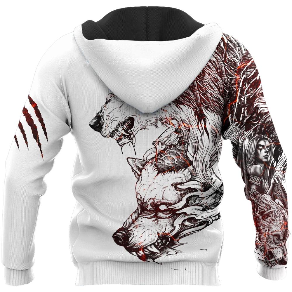 Title 2, Solid Color Lion 3D Zipper Hooded Sweater for m...