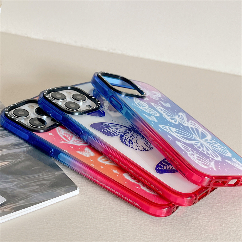 Graffiti Gradual Change Creative Butterfly Mobile Phone Shell - Image 4