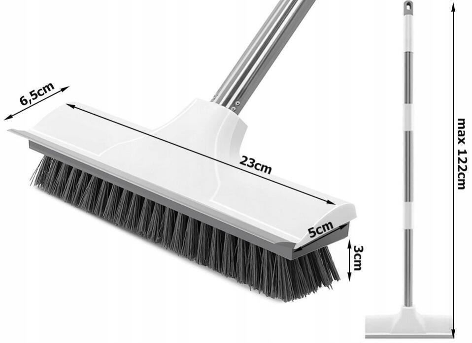 Adjustable Angled 2 In 1 Floor Brush Squeegee For Household Wall Corner Patio — image 9
