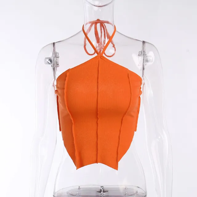 European And American Sexy Halter Camisole Orange - Shop at LoveMi