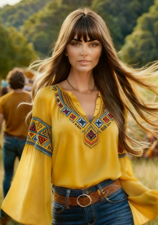 Women's Bohemian Retro Floral T-Shirt