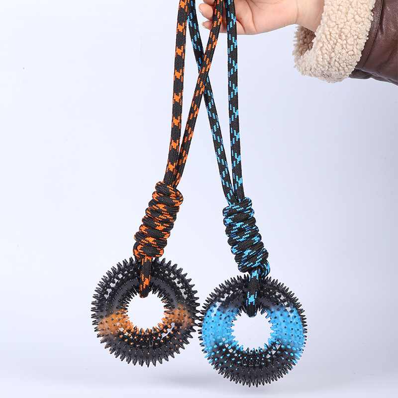 Knot Rope Hand Pull Two - Color Ring Of Thorn Grinding Teeth