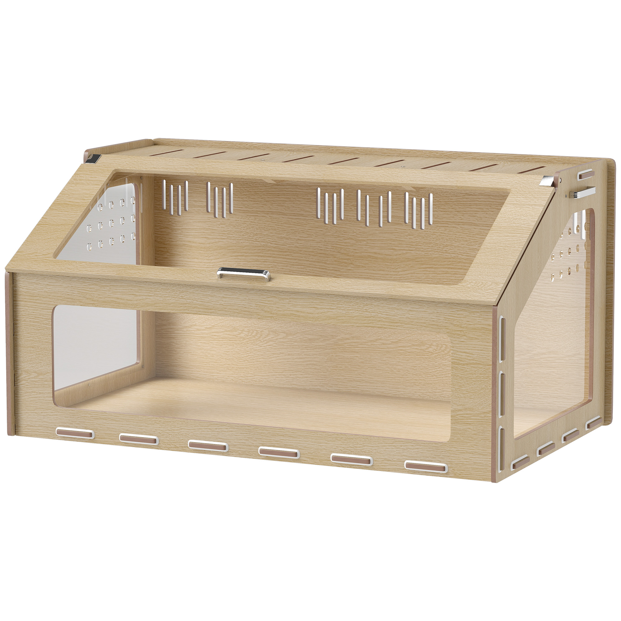 39 Inch Hamster Cage Habitat With Acrylic Window & Openable Top For Hamster, Gerbil, Guinea Pig, Rat, Oak Oak - Shop at LoveMi