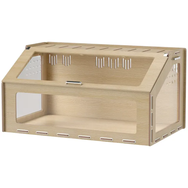 39 Inch Hamster Cage Habitat With Acrylic Window & Openable Top For Hamster, Gerbil, Guinea Pig, Rat, Oak Oak - Shop at LoveMi