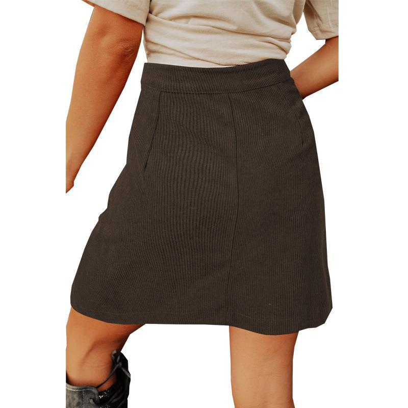 Title 16, Dames High Waist veelzijdige corduroy rok. Comf...