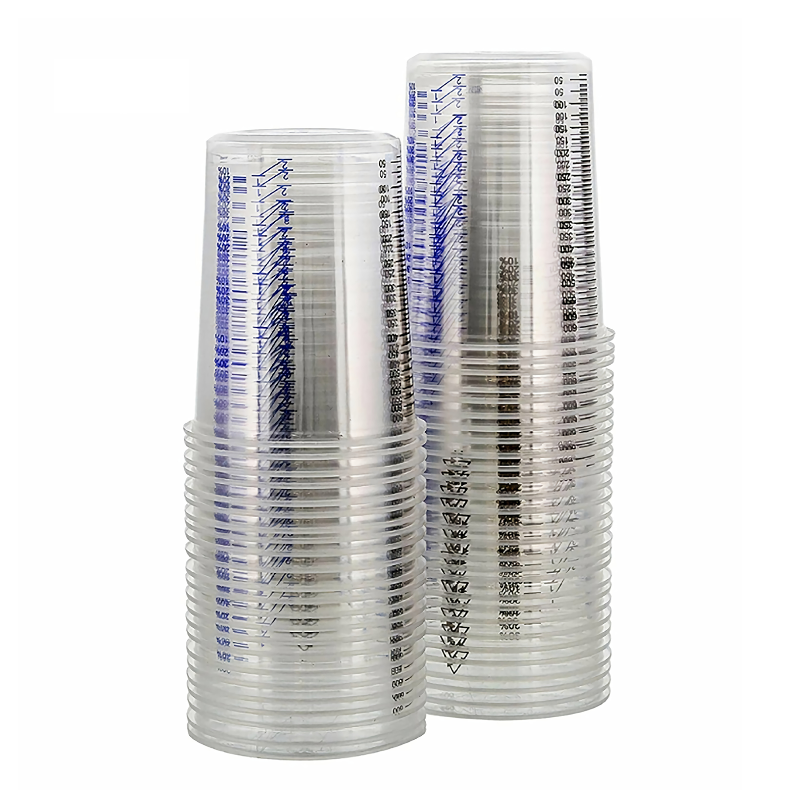 Graduated Paint Mixing Cups — 600 ml, Disposable, Marked Ratios