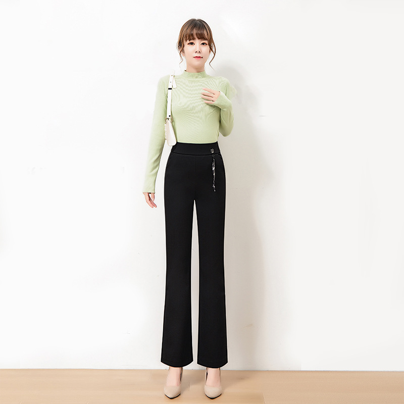 Title 2, Micro flared dames casual broek met hoge taille...