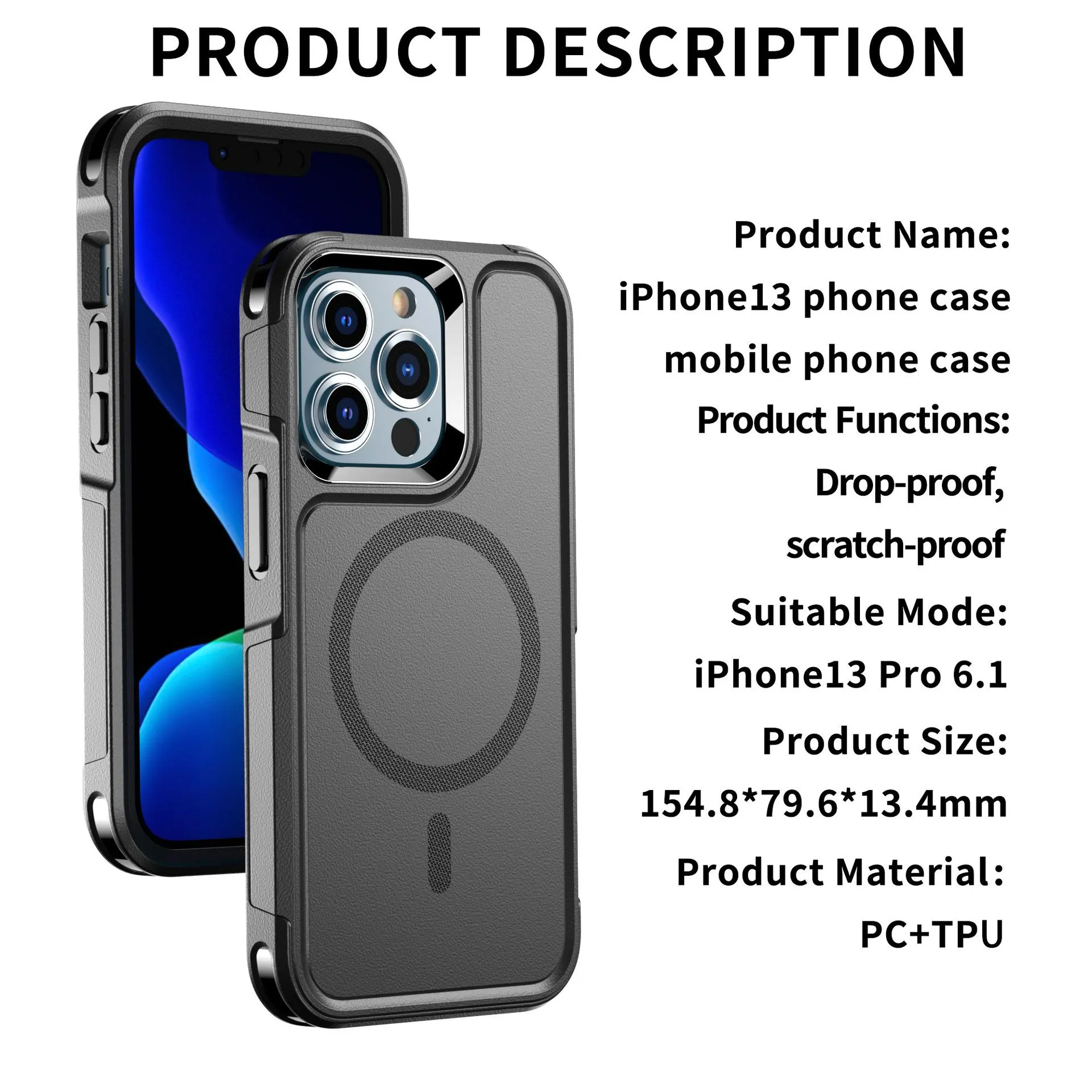 Shatterproof Mobile Phone Case Magnetic Case New – image 6