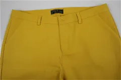 Women's Big Size Formal Office Pencil Pants - Yellow - View 1
