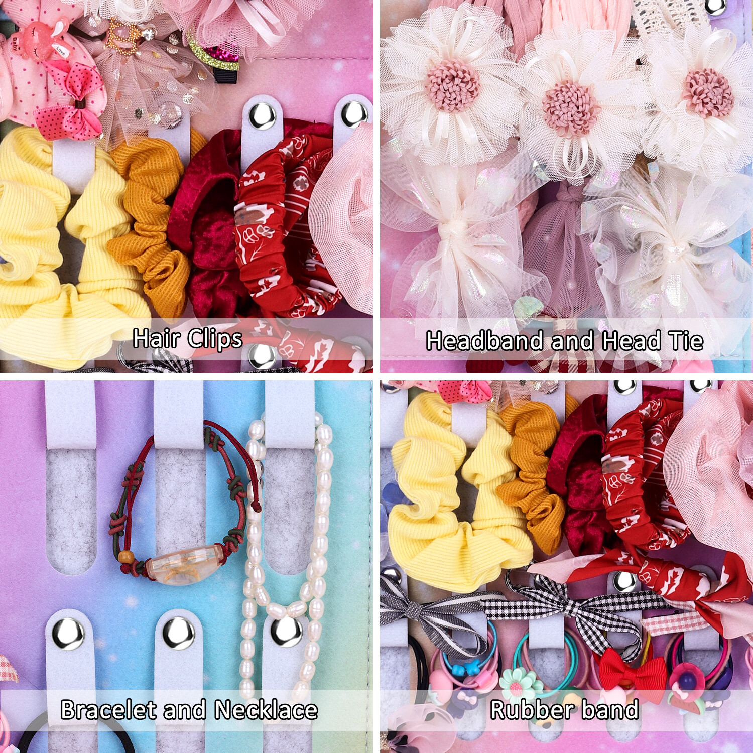 Girls Headband Holder Wall Hanging Hair Bow Organizer Display For Kids Room Deco — image 5