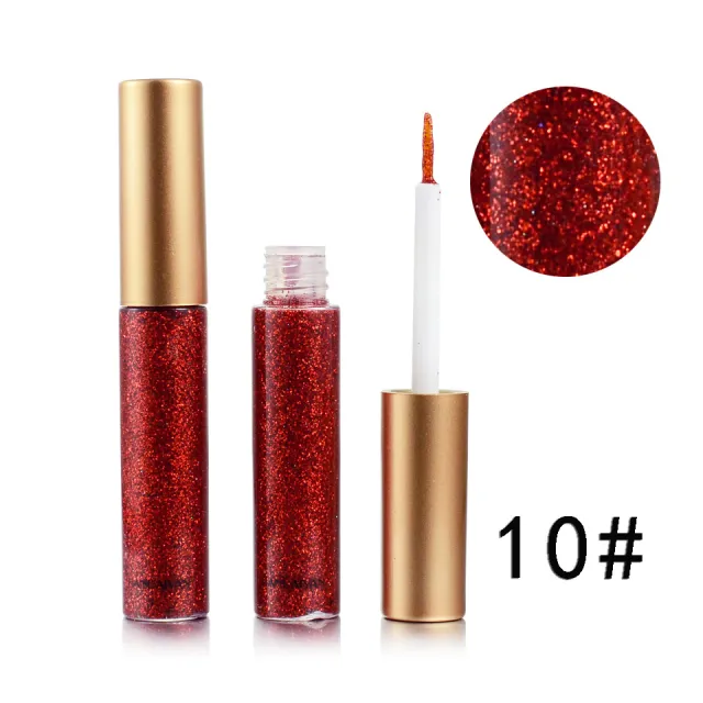Stage Nightclub Makeup Performance Makeup Colorful Shiny Sequins Flashing Liquid Eye Shadow 10 Color - Shop at LoveMi
