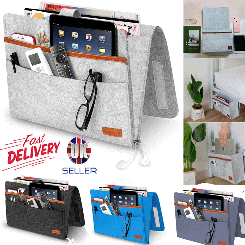 Felt Bedside Sofa Arm Rest Tidy Storage Organizer Holder Chair Couch Hanging Bag 13