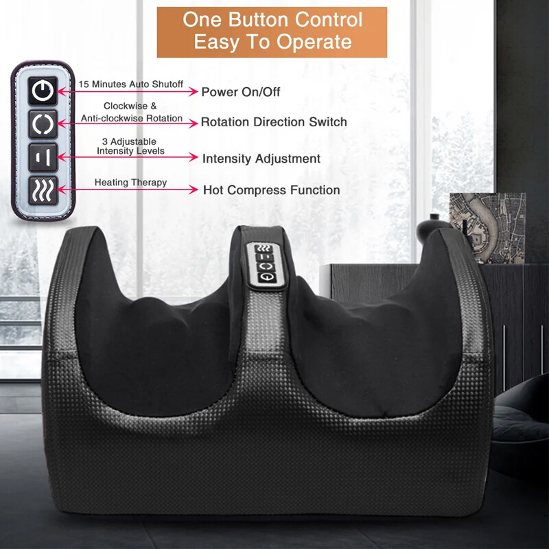 Clearance SaleFoot Massager Massage Machine New Feet Kneading Calf Pain Relief Electric Heated UK Device