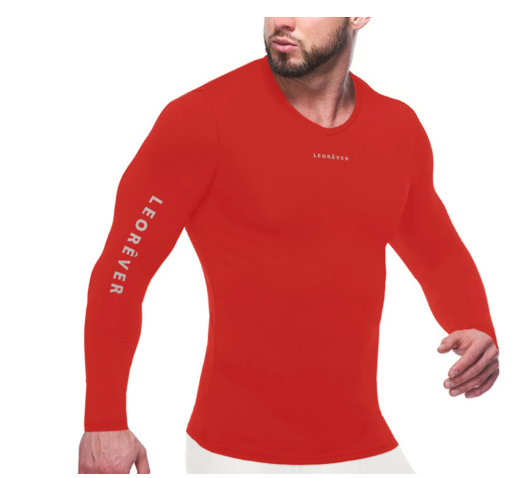 Fitness Long-sleeved Bottoming Shirt Top With Breathable Stretch