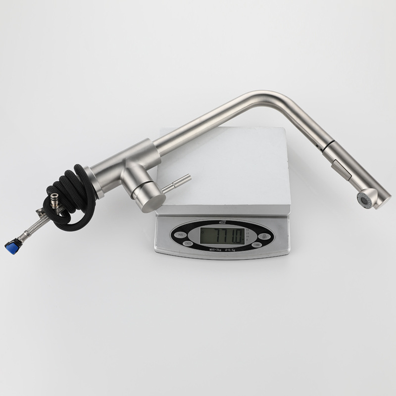 304 Stainless Steel Seven-word Pull Faucet