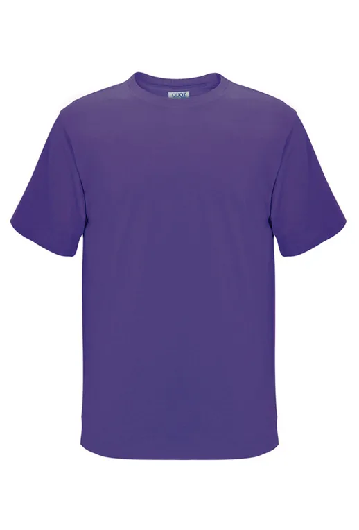 Summer Men's Cotton T shirt Short Sleeve Solid Color Purple - Shop at LoveMi