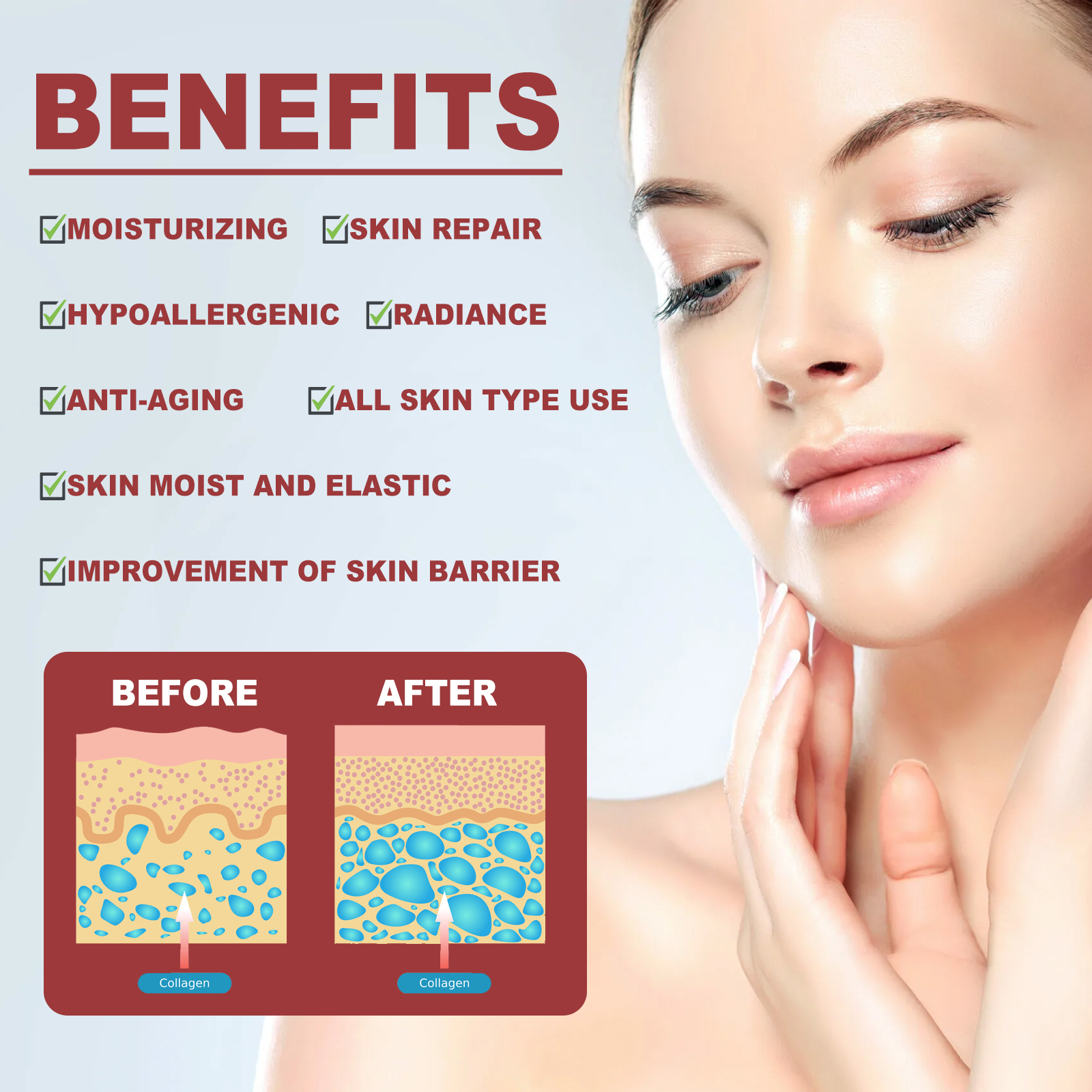 OUHOE Collagen Membrane, Lighten Wrinkles, Bags, Dark Circles, Firm Skin, Plump And Moisturize Eye Rejuvenation Mask