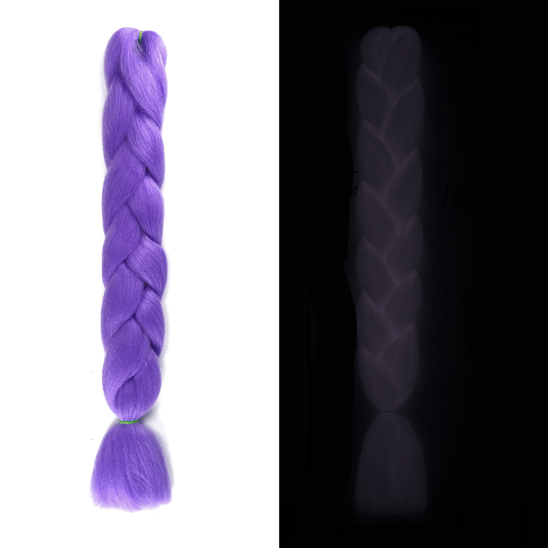 Luminous Fluorescent Chemical Fiber Wig Big Braid — foto 4