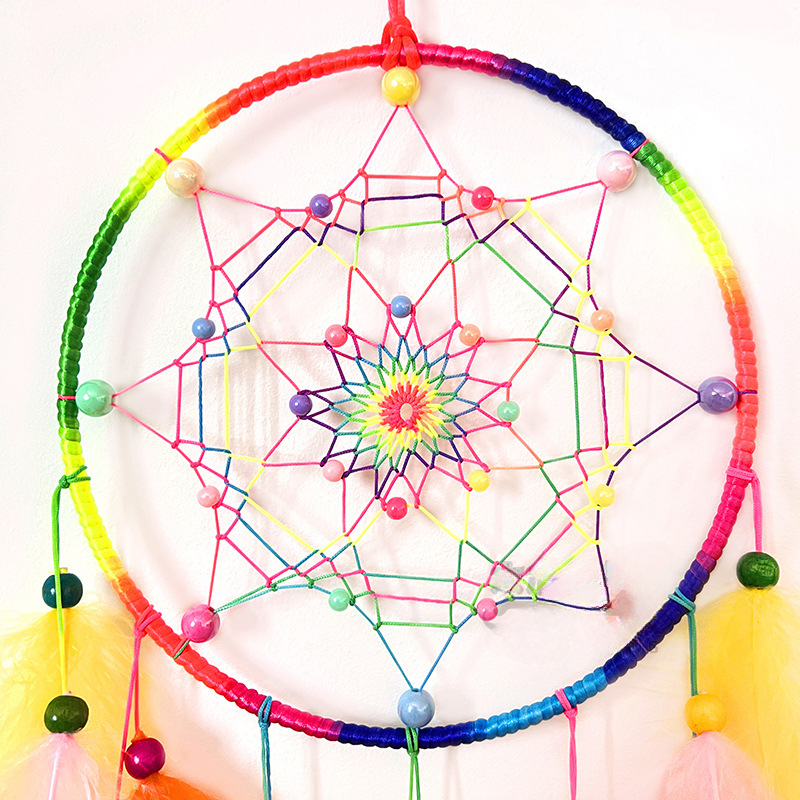 Title 4, Fashion Colorful Feather Dreamcatcher Hanging O...