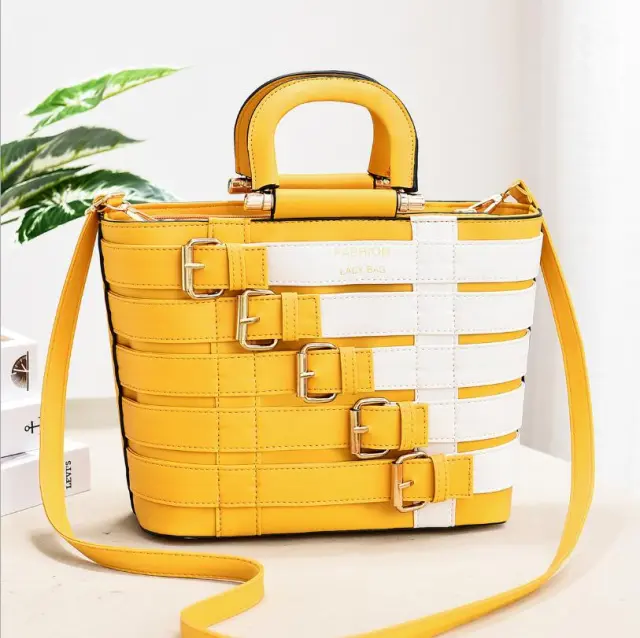 Korean Stereotyped Sweet Fashion Women's Bag Messenger Shoulder Handbag Yellow - Shop at LoveMi
