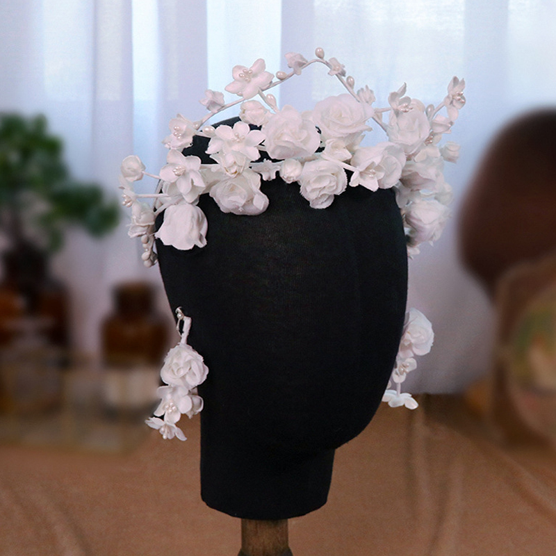 Hair Band Set Exquisite Handmade White