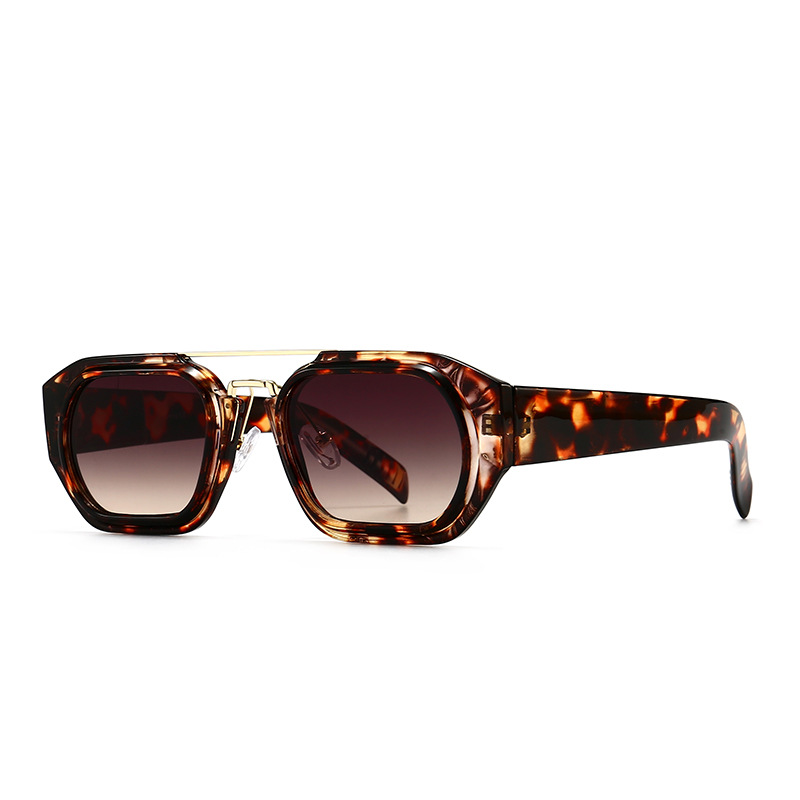 Title 4, New Modern Retro Square Frame Narrow Sunglasses