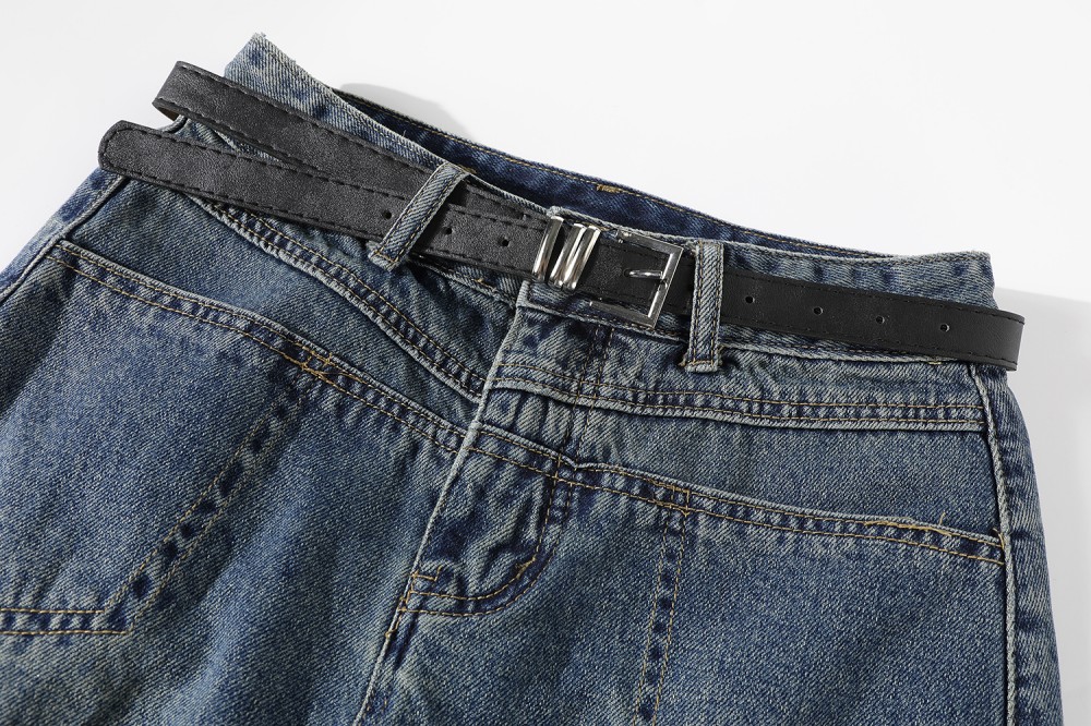 Design Sense Niche Buttocks Wrapped Denim Skirt