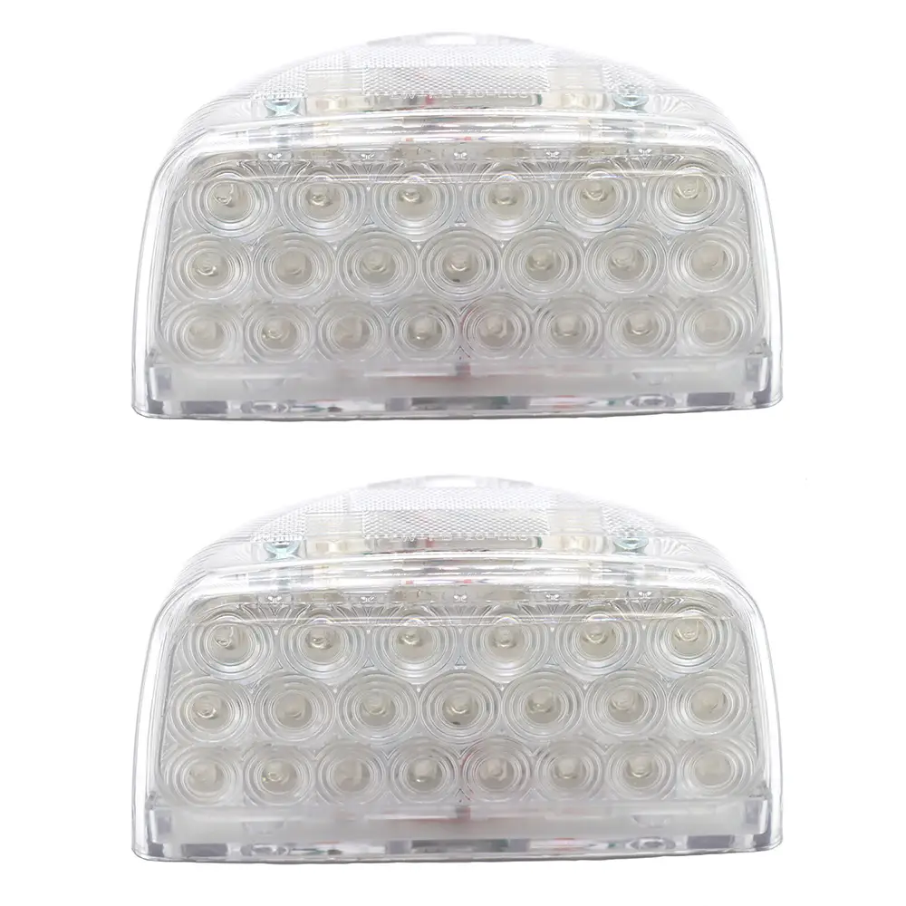 Compatible With Peterbilt Turn Signal Lights 31 LED Triangle Amber LED,Clear Lens 2Pcs