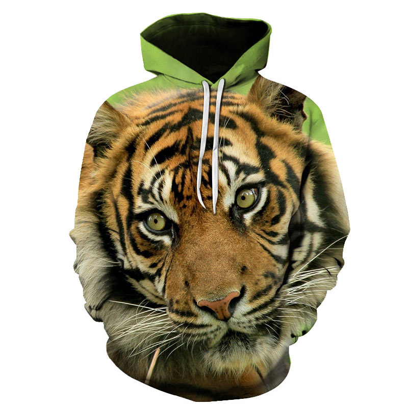 Title 3, Moletom Casual Tigre Esportivo Conjunto Jaqueta...