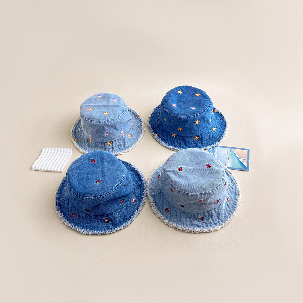 Ruffled Denim Fisherman Hat
