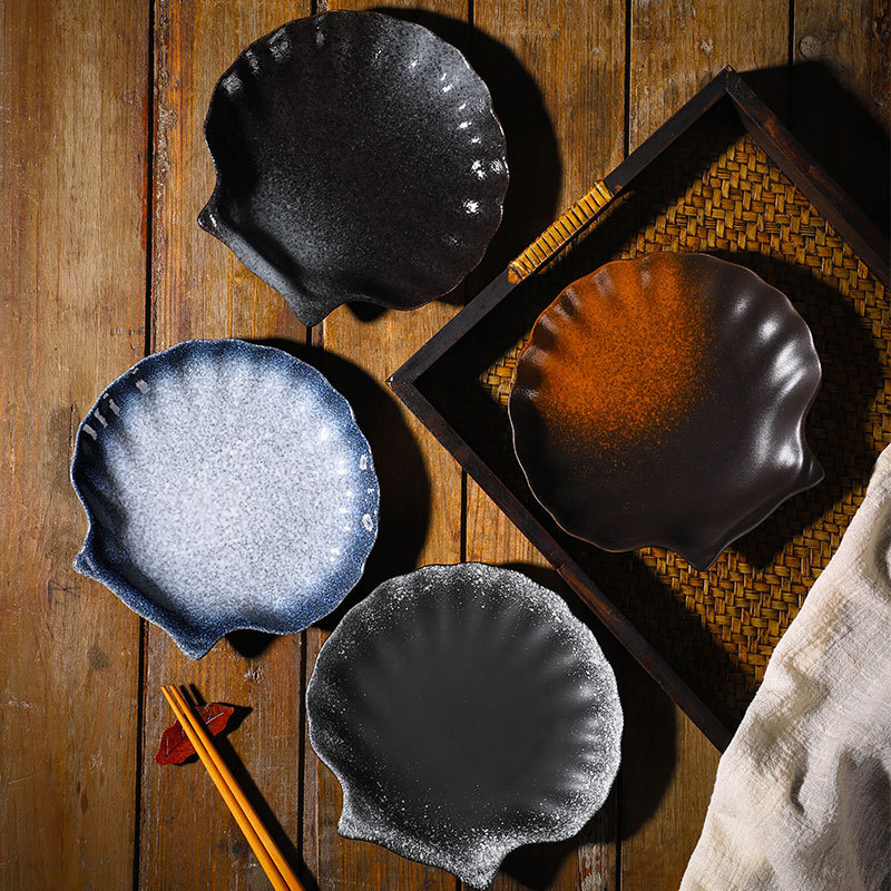 Household Tableware Ceramic Shell Plate