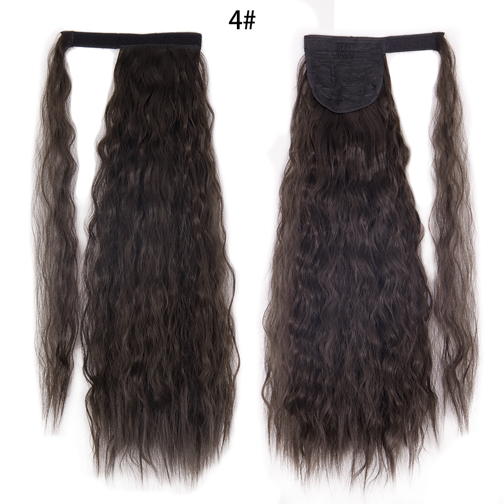 Ponytail Wig Water Wave Velcro Banding Chemical Fiber High Temperature Silk — foto 4