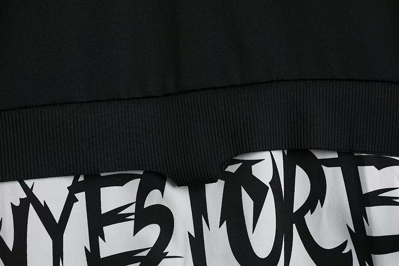 Hoodie Male Student Loose And Casual Color Contrast False Two Coats