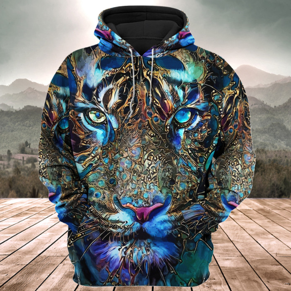 Men's Printed Hooded Casual Fashion Sweater