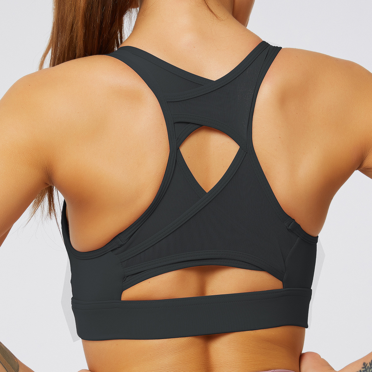 Title 10, Mesh stitching beauty back bra