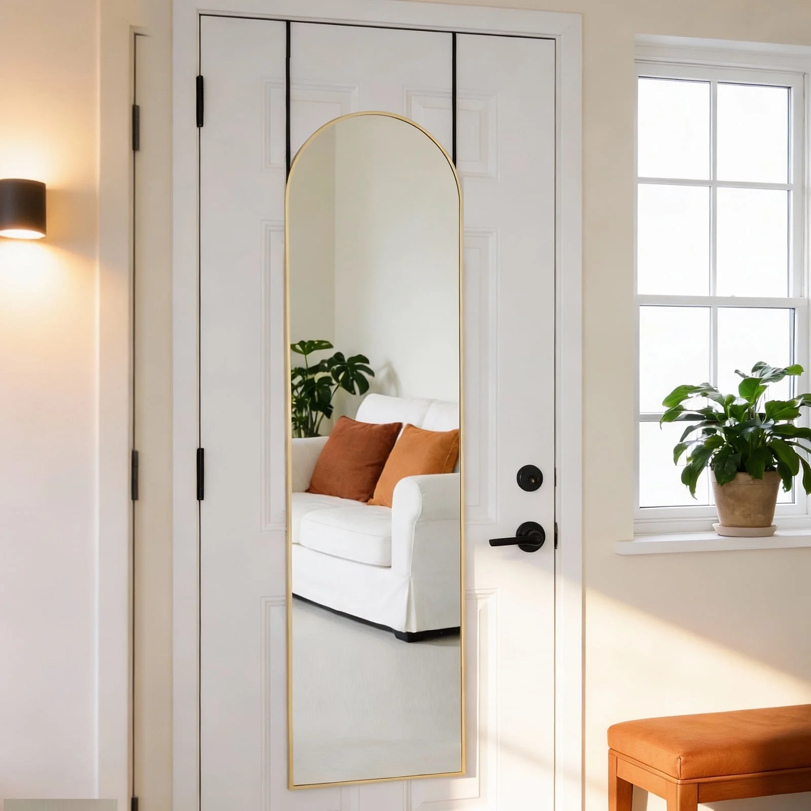 Floor-standing Wall-mounted Mirror, Aluminum Frame, High-definition Glass, Suitable For Bedrooms, Living Rooms And Entrances