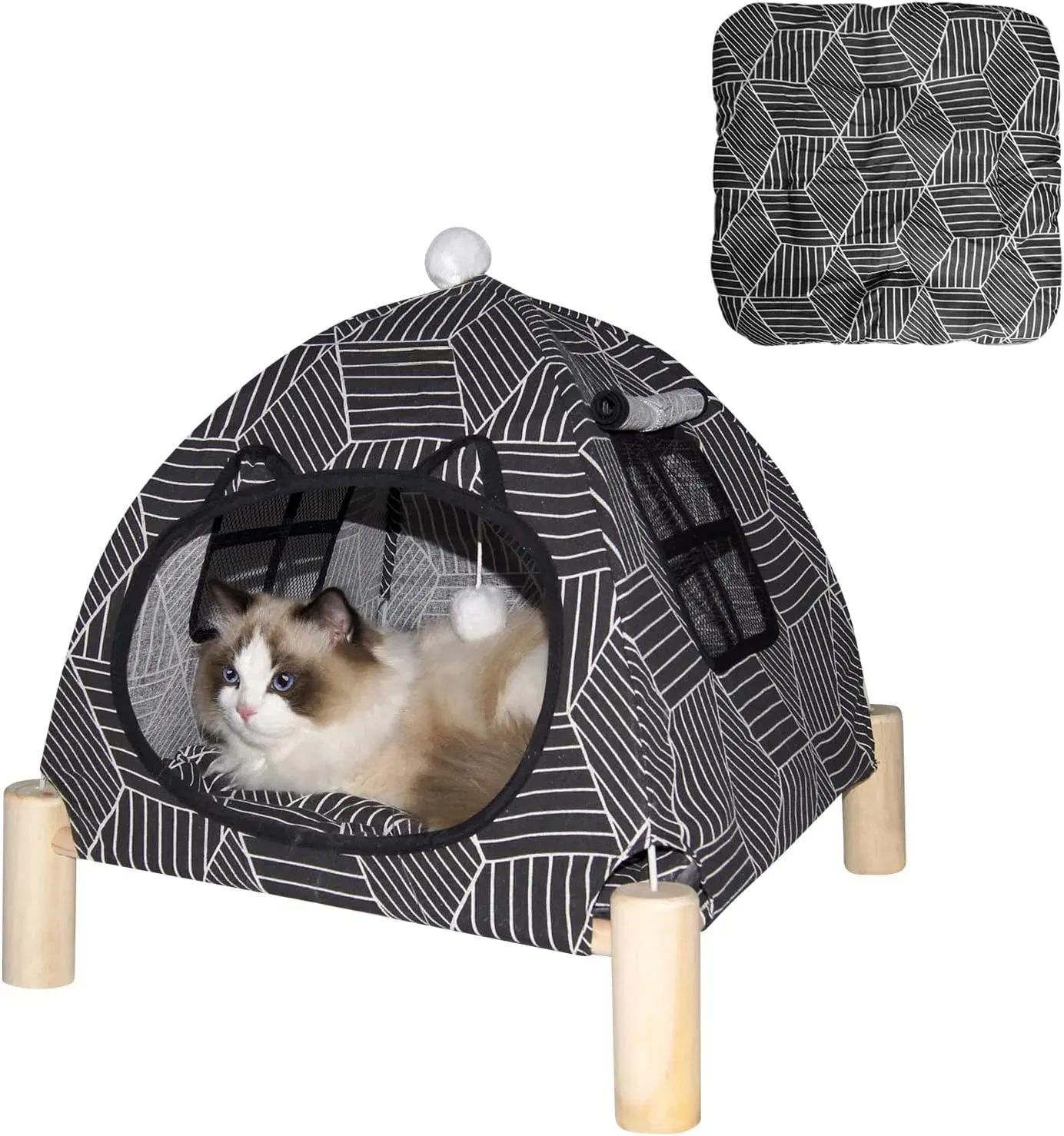 Portable Cat Tent Bed - Foldable Indoor