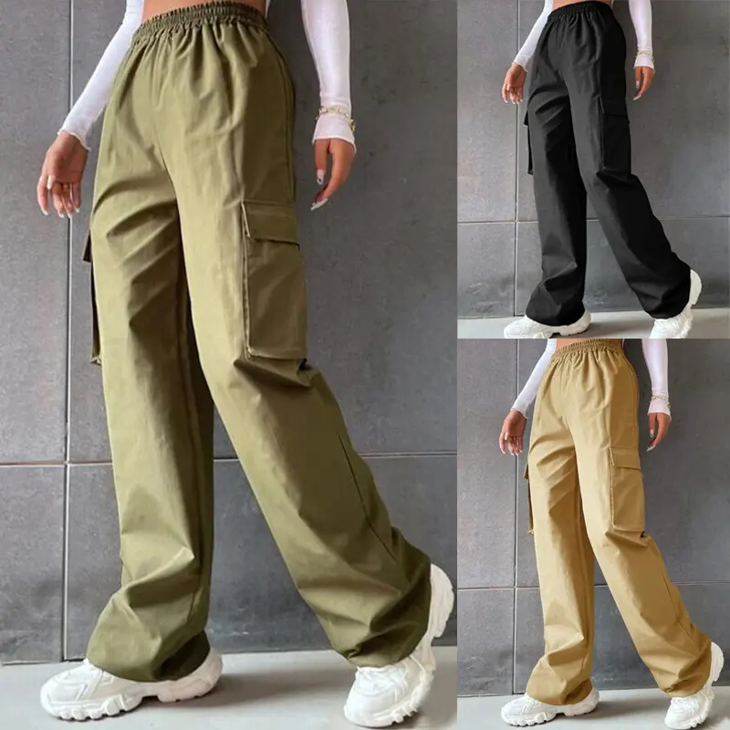 Women's Fashion Solid Color High Waist Flip Workwear