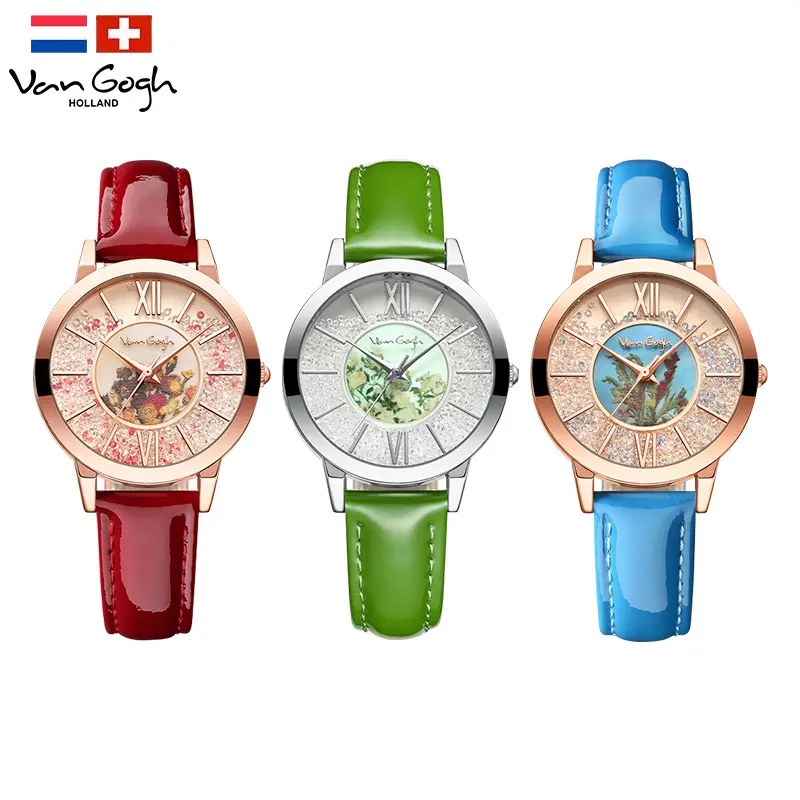 Van Gogh Women's Artistic Quartz Watch Leather