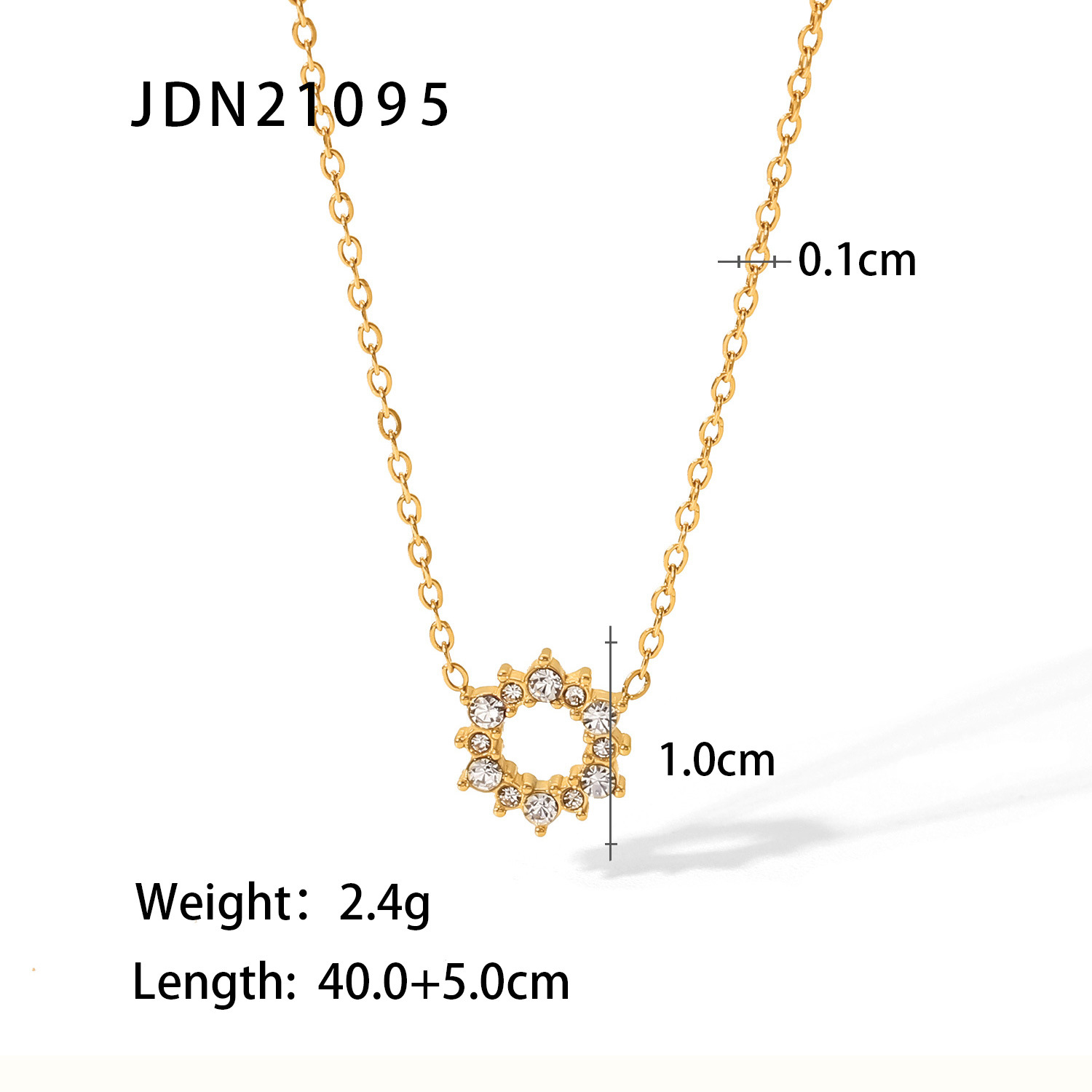 INS Style Fine Stainless Steel Ring Pendant Necklace