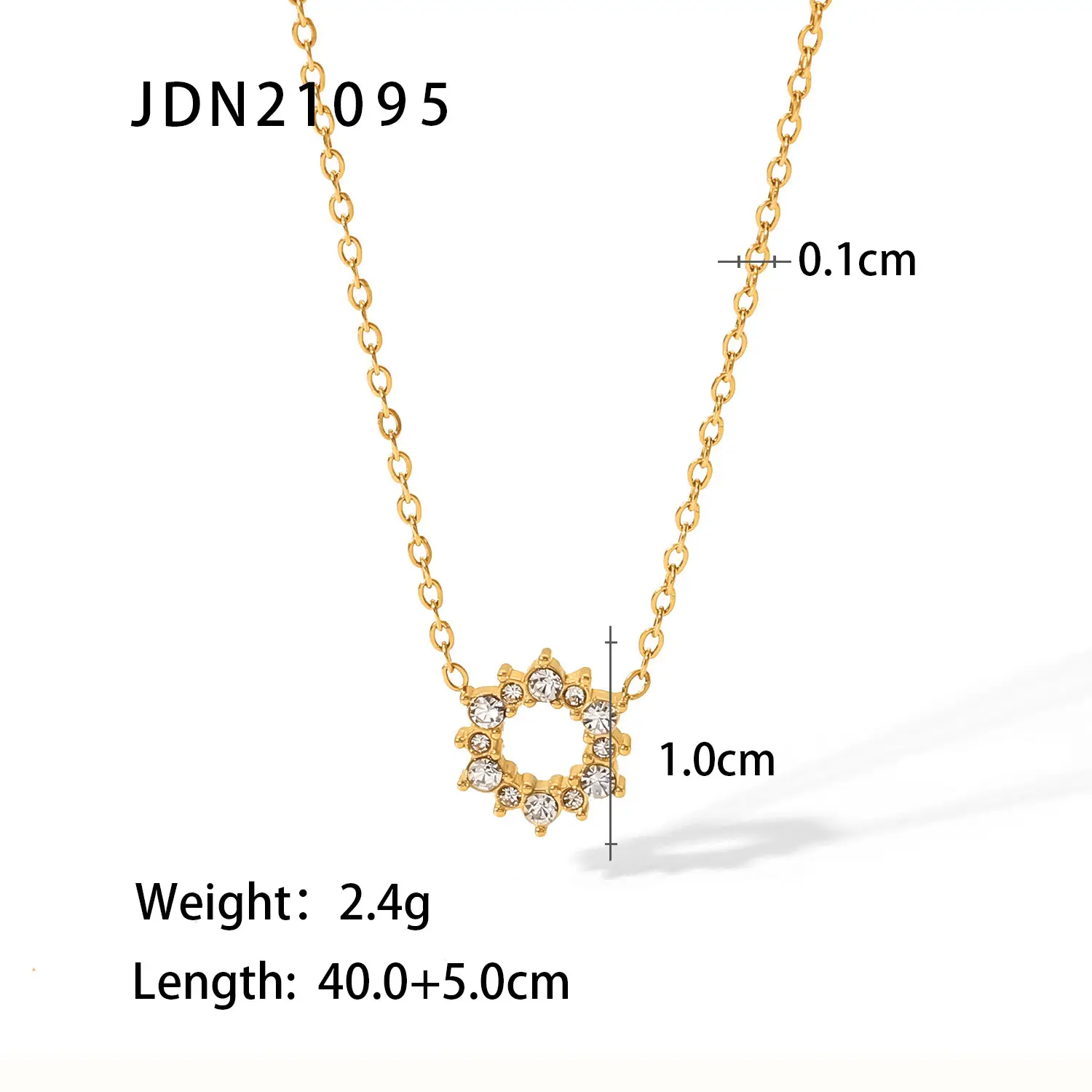 INS Style Fine Stainless Steel Ring Pendant Necklace